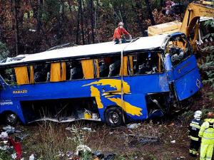 Diez muertos y 34 heridos en un accidente de autobús en Portugal